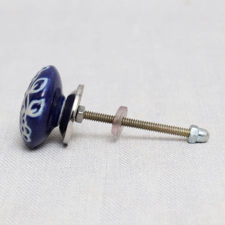 Purple Etched Flat Knob